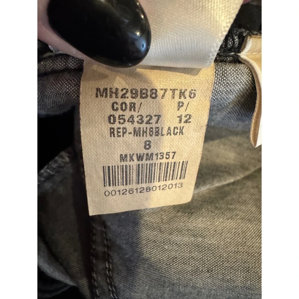 Michael Kors Jeans Women 8 Black Denim‎ Cotton Blend Skinny Mid Rise Streetwear